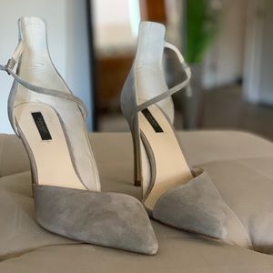 ZARA grey suede pumps